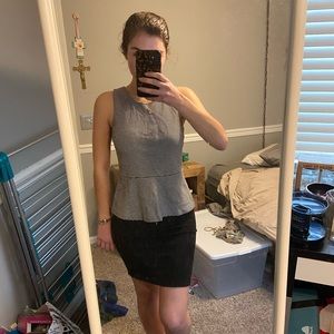 J. Crew striped peplum top